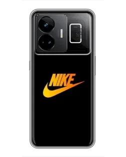 Чохол для Realme GT3 з картинкою «Золотий логотип Nike»
