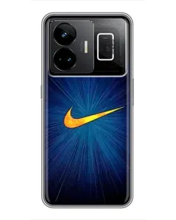 Чехол для Realme GT3 с картинкой «Синий пульс Nike»