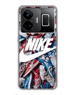 Чехол для Realme GT3 с картинкой «Коллаж кроссовок Найк»