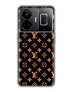 Чехол для Realme GT3 с картинкой «Золотая монограмма LV»