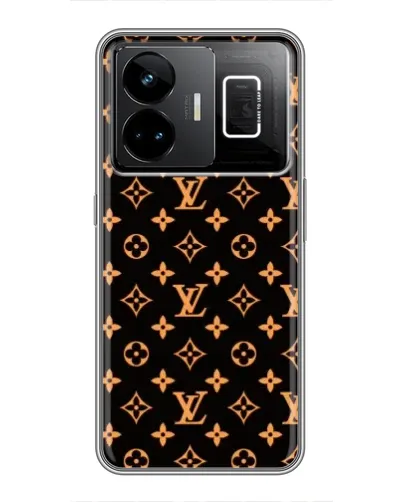 Чехол для Realme GT3 с картинкой «Золотая монограмма LV»