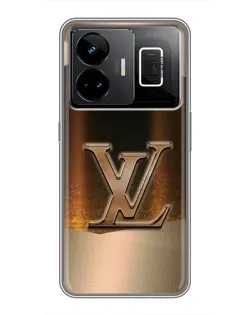 Чехол для Realme GT3 с картинкой «LV — золотое сияние»