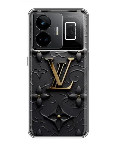Чехол для Realme GT3 с картинкой «Кожаная текстура LV»