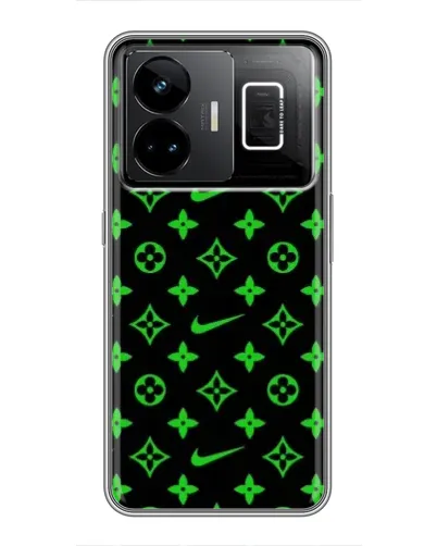Чехол для Realme GT3 с картинкой «Неоновый принт LV»