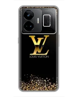Чехол для Realme GT3 с картинкой «LV — золотые искры»
