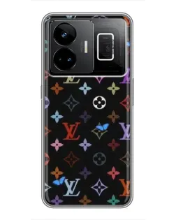 Чехол для Realme GT3 с картинкой «Цветная монограмма LV»