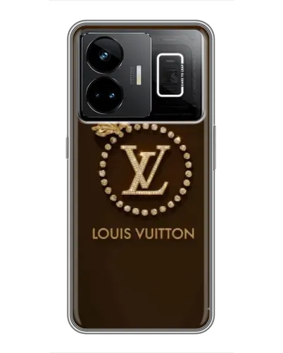 Чехол для Realme GT3 с картинкой «LV — золотая печать»