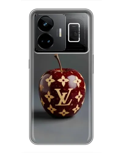 Чехол для Realme GT3 с картинкой «Красное яблоко LV»