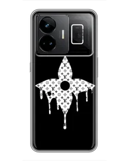 Чехол для Realme GT3 с картинкой «Цветочная монограмма»