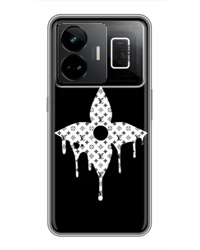 Чехол для Realme GT3 с картинкой «Цветочная монограмма»