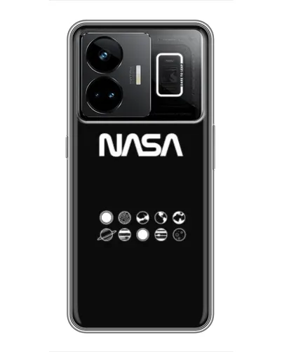 Чехол для Realme GT3 с картинкой «NASA — технический принт»