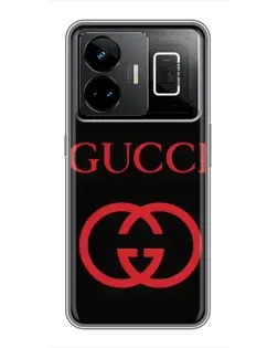 Чохол для Realme GT3 з картинкою «Gucci — червоний логотип»