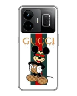 Чохол для Realme GT3 з картинкою «Міккі Маус Gucci — смуги»