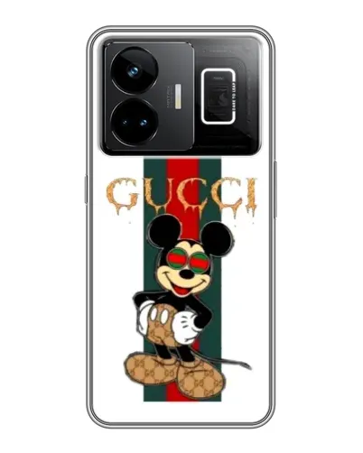 Чохол для Realme GT3 з картинкою «Міккі Маус Gucci — смуги»