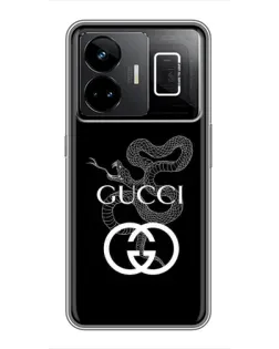 Чохол для Realme GT3 з картинкою «Gucci — срібна змія»