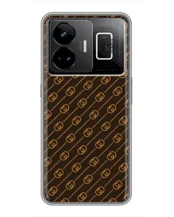 Чохол для Realme GT3 з картинкою «Gucci — золоті діагоналі»