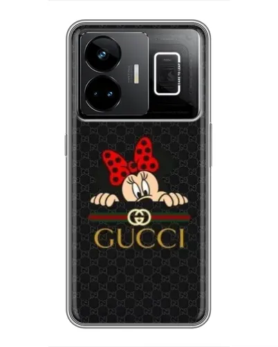 Чохол для Realme GT3 з картинкою «Мінні Маус Gucci — чорний»