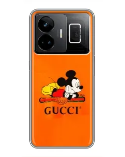 Чохол для Realme GT3 з картинкою «Міккі Маус Gucci — помаранч»