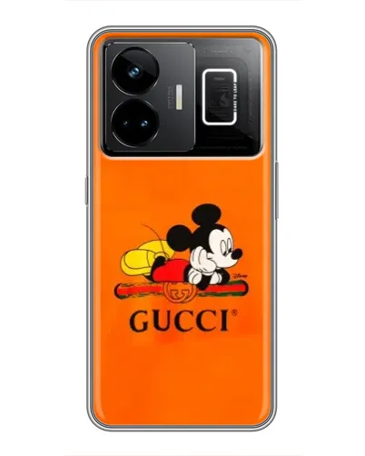 Чохол для Realme GT3 з картинкою «Міккі Маус Gucci — помаранч»