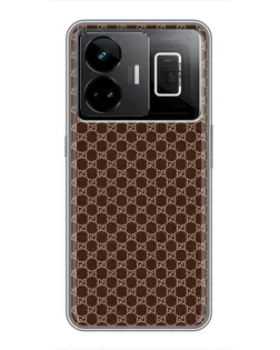 Чехол для Realme GT3 с картинкой «Gucci — шоколадная сетка»