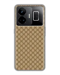 Чехол для Realme GT3 с картинкой «Gucci — классический беж»