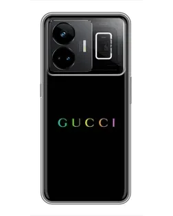 Чехол для Realme GT3 с картинкой «Gucci — неоновый минимализм»
