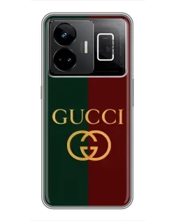 Чехол для Realme GT3 с картинкой «Gucci — темно-зеленый градиент»