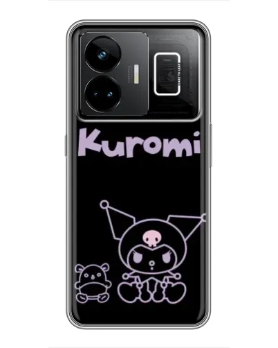 Чехол для Realme GT3 с картинкой «Kuromi — черный минимализм»