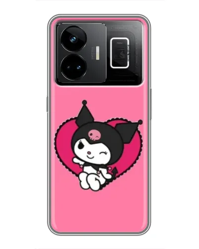 Чехол для Realme GT3 с картинкой «Kuromi — любовь в сердце»