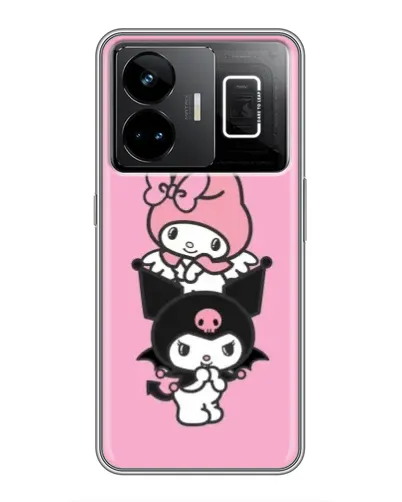 Чехол для Realme GT3 с картинкой «Трио My Melody и Kuromi»