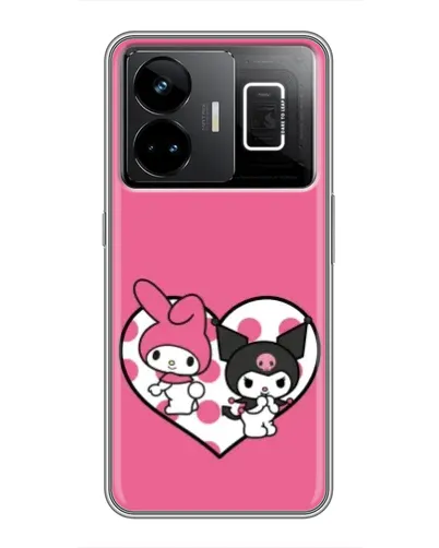 Чехол для Realme GT3 с картинкой «Kuromi и My Melody»