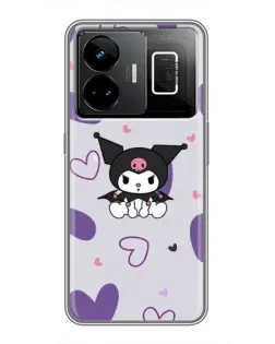 Чехол для Realme GT3 с картинкой «Kuromi и лавандовые сердца» Чехол для Realme GT3 с картинкой «Kuromi и лавандовые сердца»