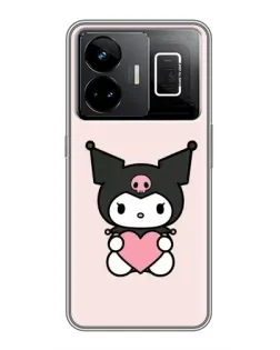 Чехол для Realme GT3 с картинкой «Kuromi и сердце» Чехол для Realme GT3 с картинкой «Kuromi и сердце»
