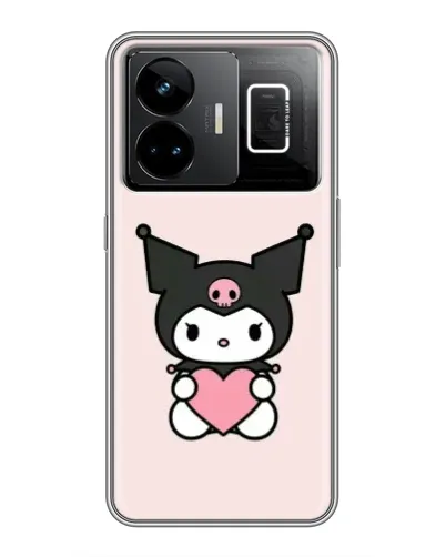 Чехол для Realme GT3 с картинкой «Kuromi и сердце»
