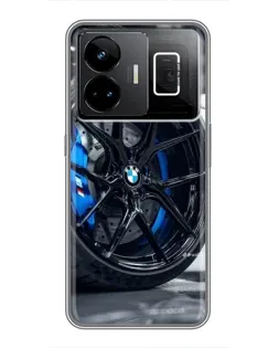 Чехол для Realme GT3 с картинкой «Колесо BMW вблизи»