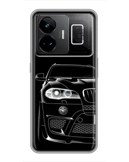 Чехол для Realme GT3 с картинкой «Темный силуэт BMW»