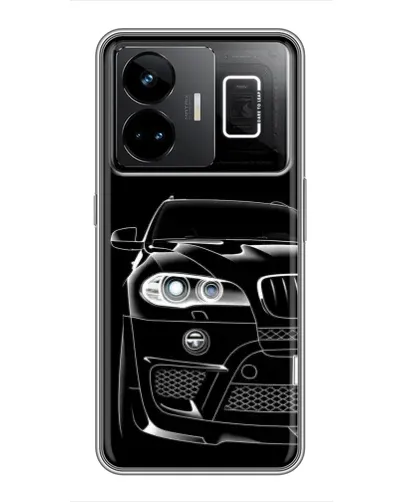 Чехол для Realme GT3 с картинкой «Темный силуэт BMW»