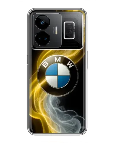 Чехол для Realme GT3 с картинкой «Золотистый дым BMW»
