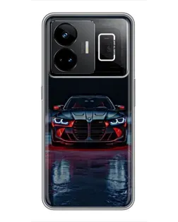 Чехол для Realme GT3 с картинкой «BMW на мокрой дороге»