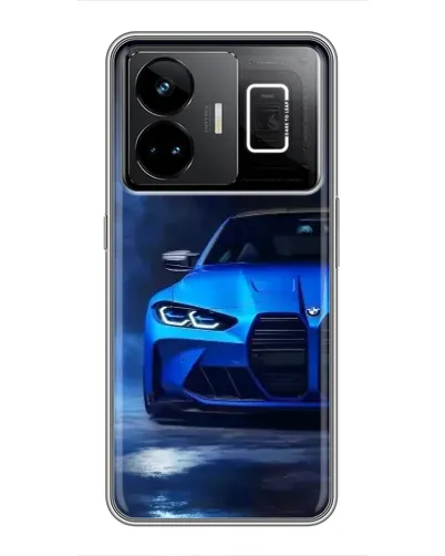 Чехол для Realme GT3 с картинкой «Голубая BMW M4»