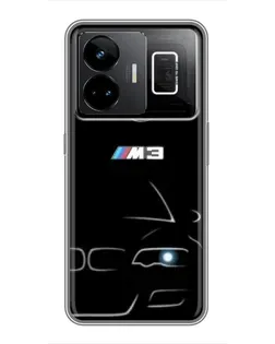 Чехол для Realme GT3 с картинкой «Минималистичный принт BMW M3»