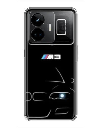 Чехол для Realme GT3 с картинкой «Минималистичный принт BMW M3»