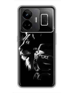 Чехол для Realme GT3 с картинкой «BMW и лев»