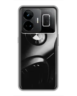 Чехол для Realme GT3 с картинкой «Эмблема BMW — макро»