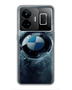 Чехол для Realme GT3 с картинкой «Логотип BMW — лед»