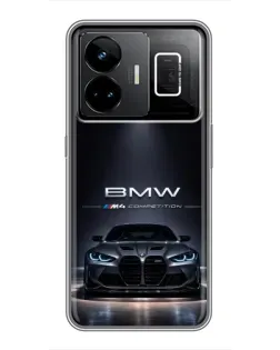 Чехол для Realme GT3 с картинкой «BMW сквозь ночной город»