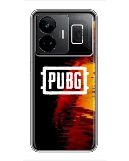 Чехол для Realme GT3 с картинкой «Яркий логотип PUBG»