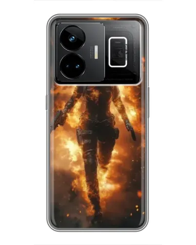Чехол для Realme GT3 с картинкой «BMW — скорость в дожде»