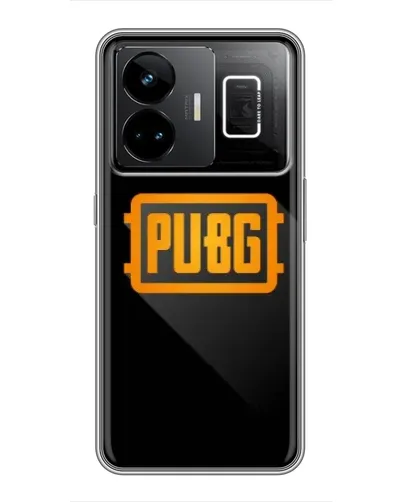 Чехол для Realme GT3 с картинкой «PUBG — рамка лого»