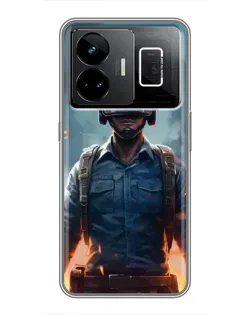 Чехол для Realme GT3 с картинкой «PUBG — реалистичный герой»